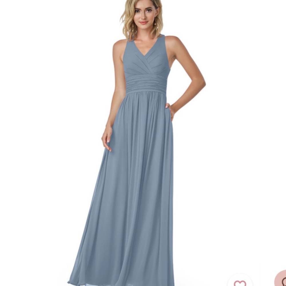 Azazie Natasha Bridesmaid Gown (Dusty Blue)